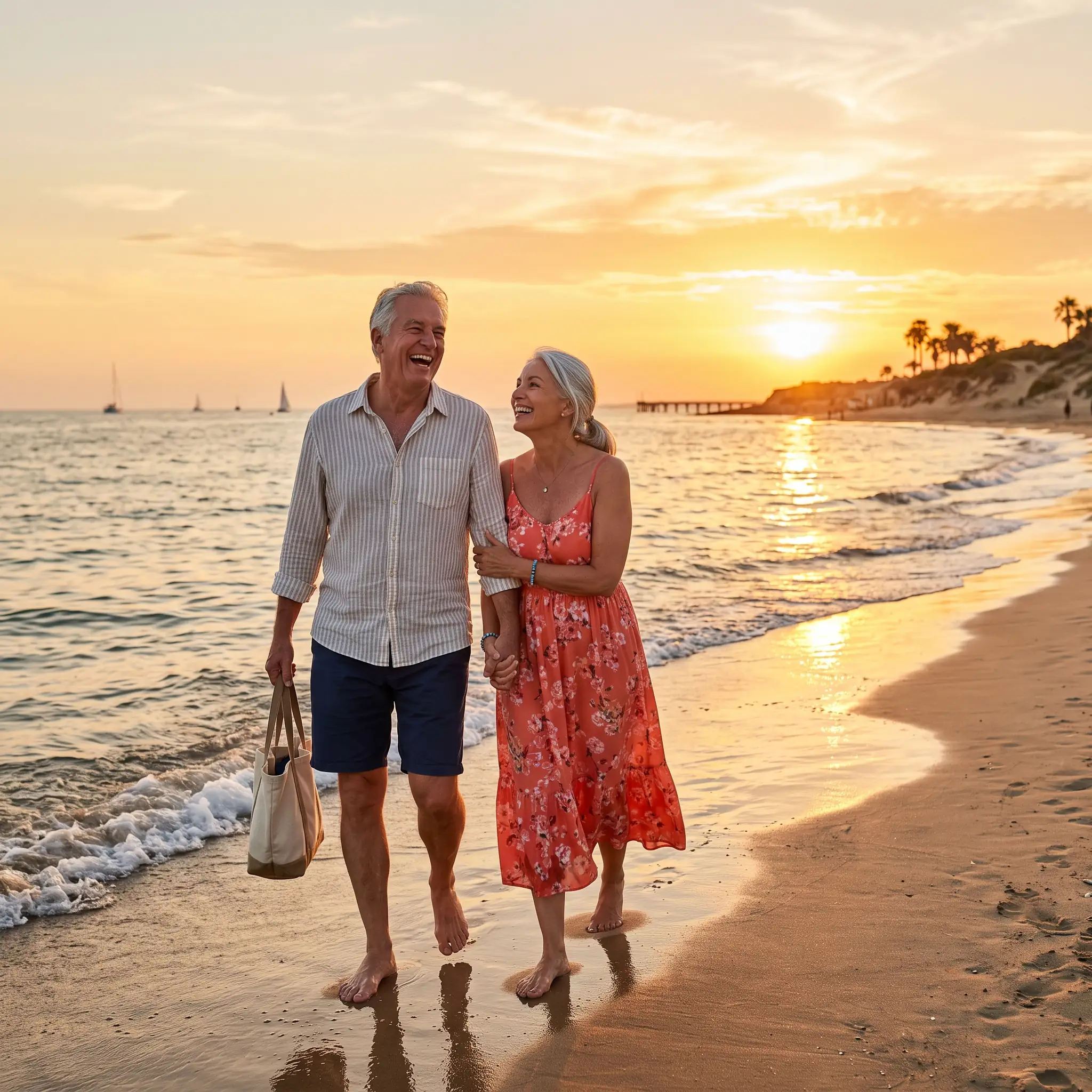 Retired couple enjoying their golden years